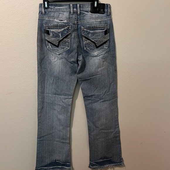 Men’s CJ Black Denim Boot Distressed Jeans Size 30x32 (GOOD) - Picture 3 of 9